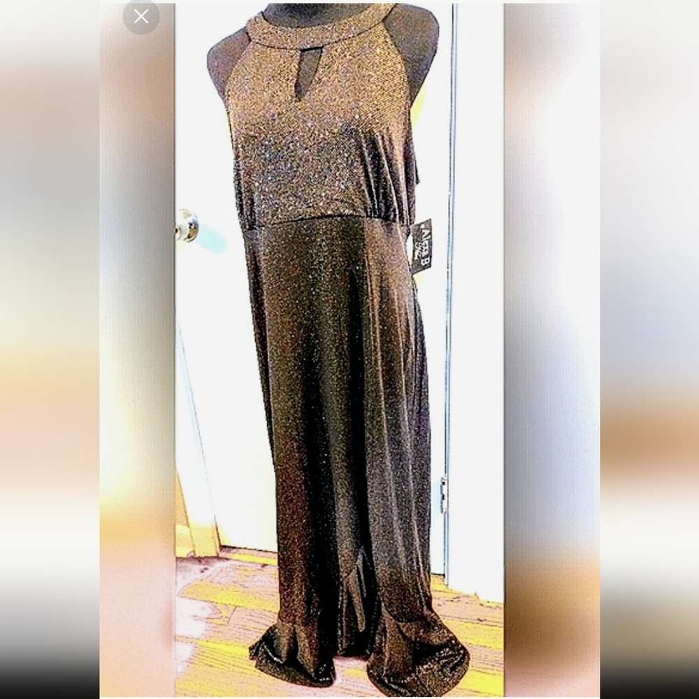 NWT long bronze sequin maxi dress.